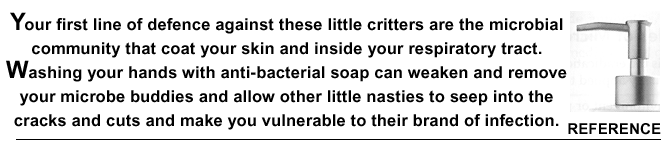 your defence is the microbial community that coats your skin-inside and out